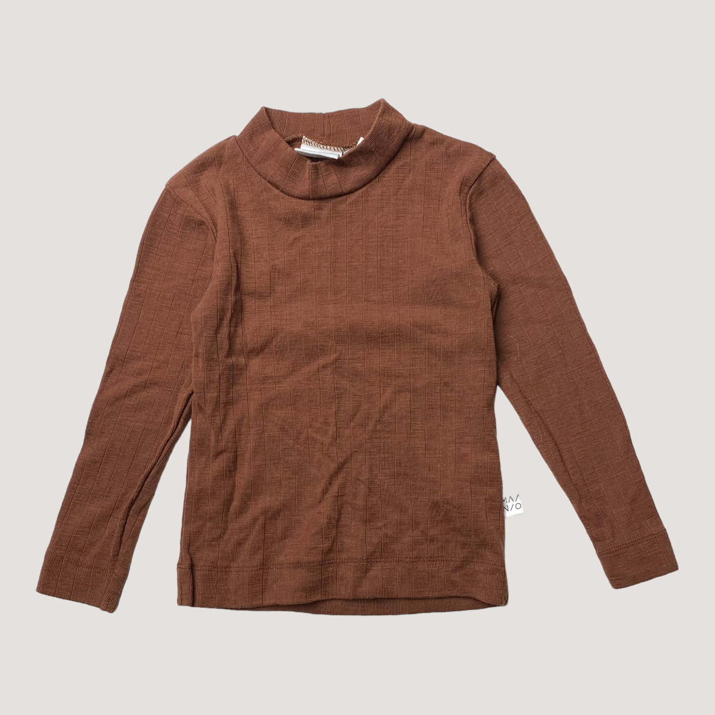 Mainio merino wool shirt, chocolate | 86/92cm
