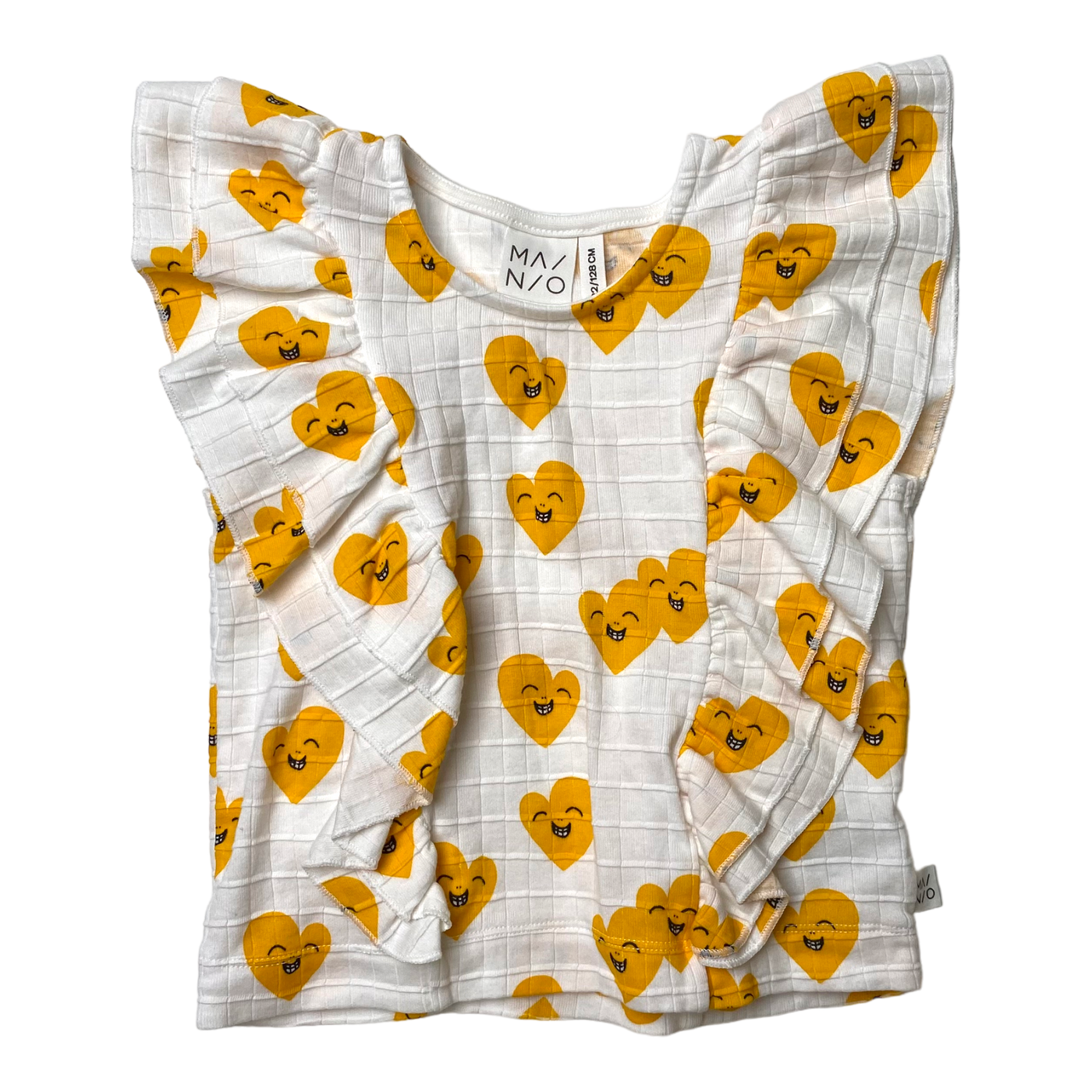 Mainio frilla t-shirt, hearts | 122/128cm