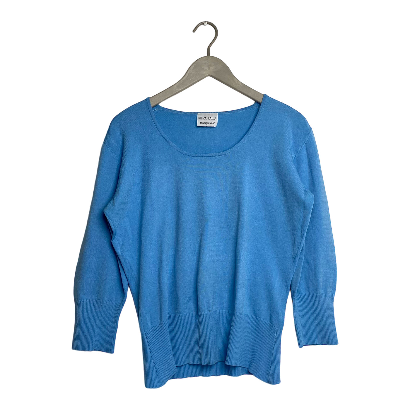 Marimekko knitted sweater, deep sky blue | woman XL