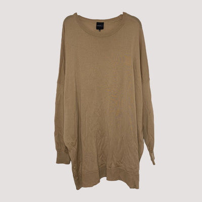 merino wool tunic, tan | women XXL