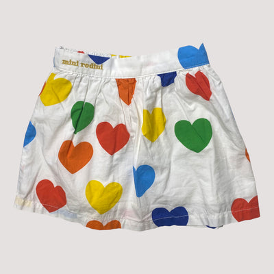 Mini Rodini woven skirt, hearts | 80/86cm