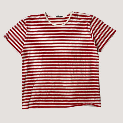 Marimekko tasaraita t-shirt, red | woman XL