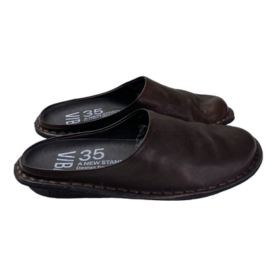 VIBAe Roma leather slippers, cocoa brown | 35