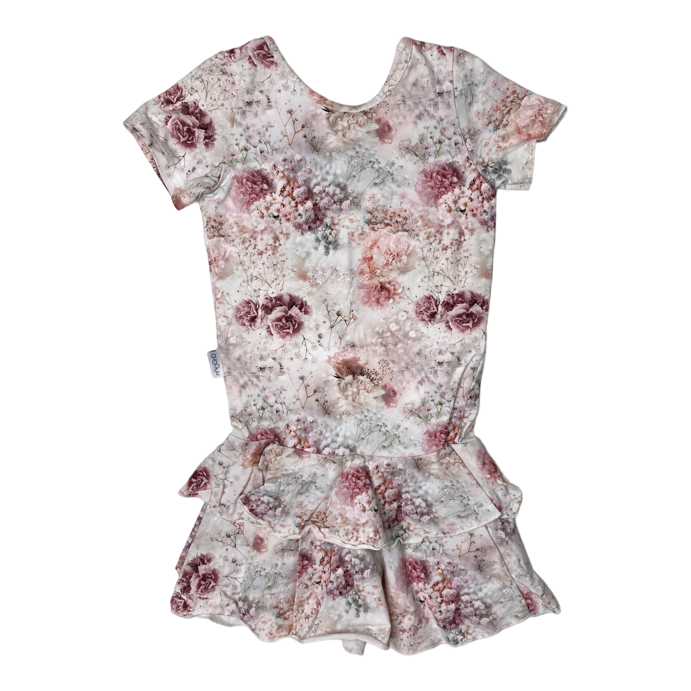 Gugguu t-shirt frilla dress, flowers | 116cm