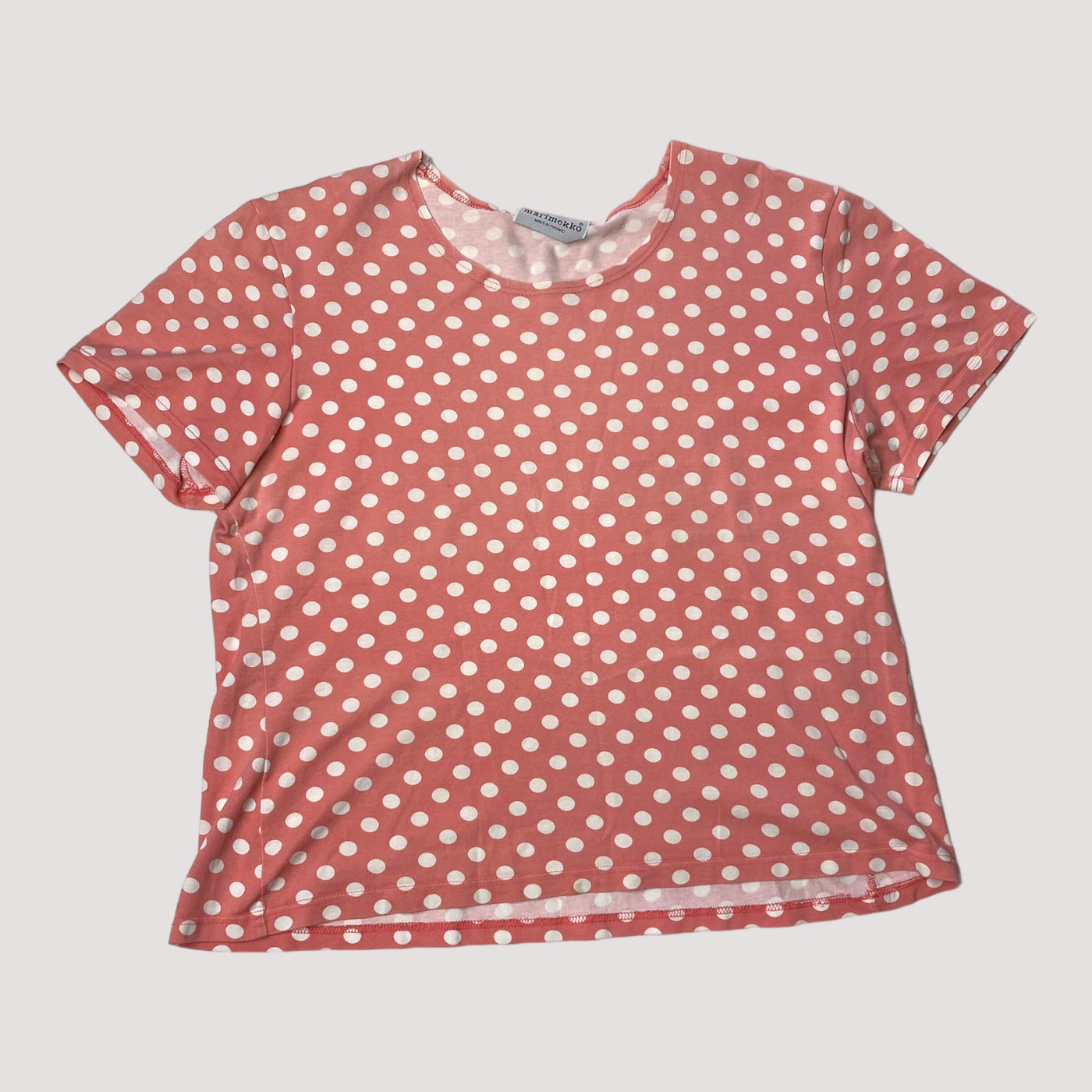 Marimekko t-shirt, white/coral pink | women XL