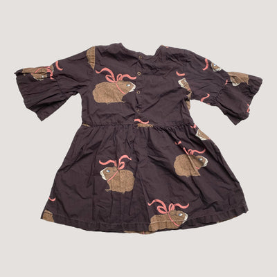 Mini Rodini woven dress, guinea pigs | 80/86cm