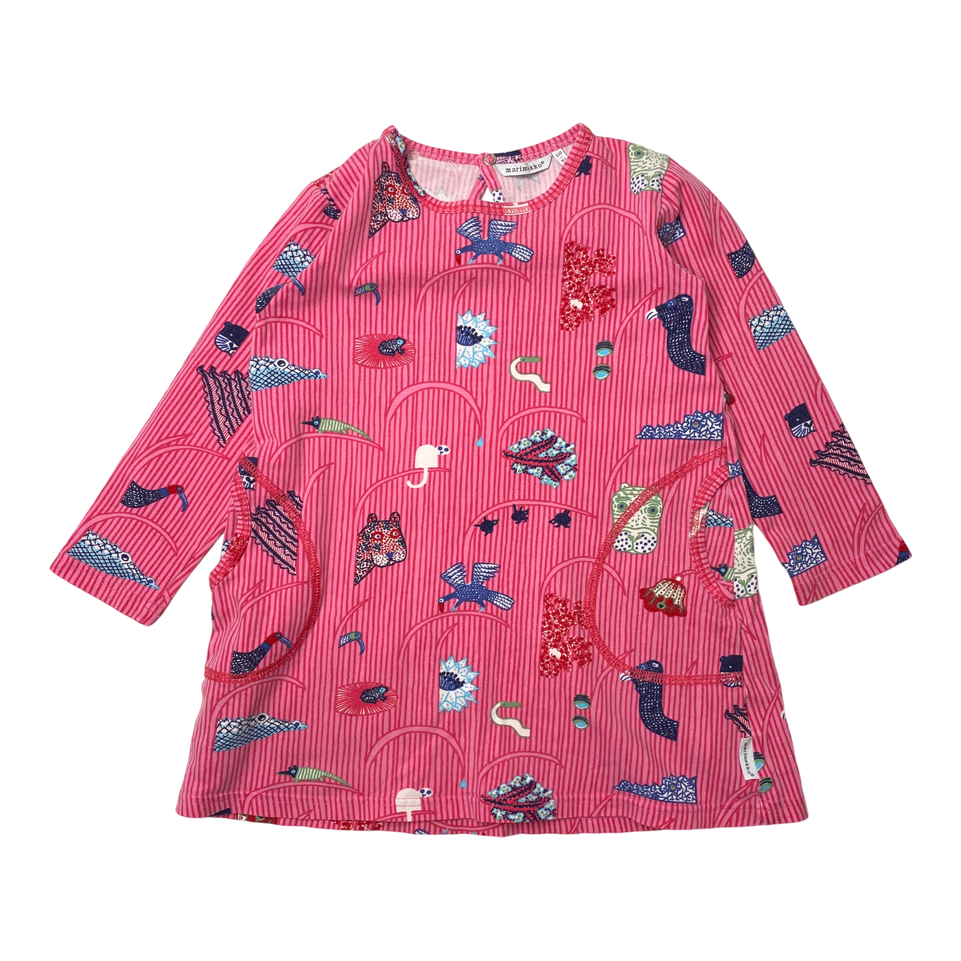 Marimekko tunic dress, animals | 110cm