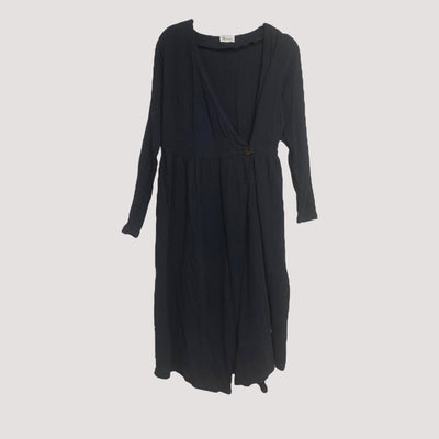 Kaiko muslin wrap dress, black | women XS