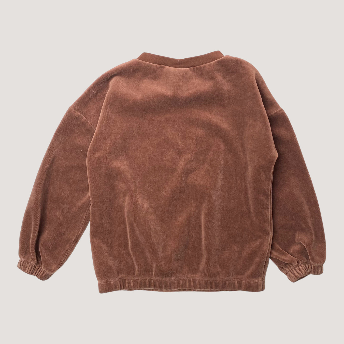 Mainio velour shirt, brown sugar | 110/116cm