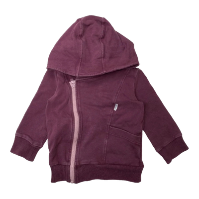 Gugguu zipper hoodie, wine | 74cm