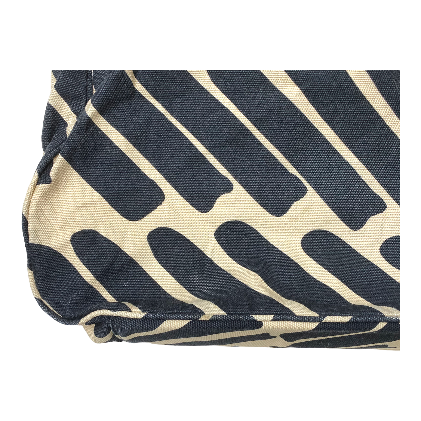 Marimekko canvas shoulder bag, black/beige | onesize