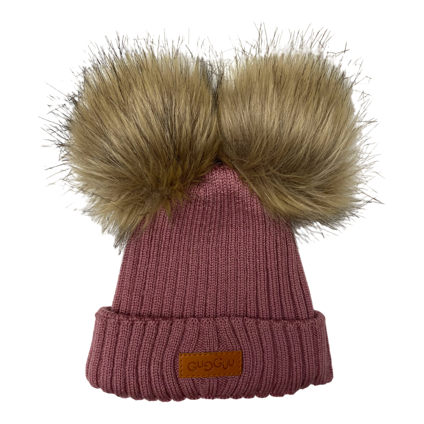 Gugguu merino furry beanie, old rose | 39/40cm