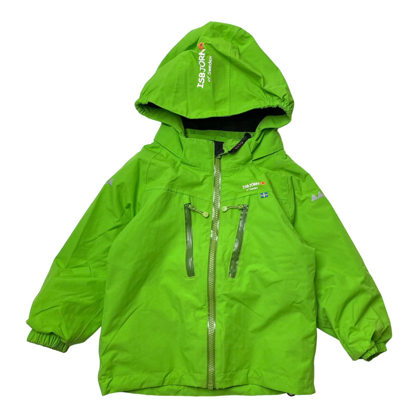 Isbjörn storm windbreaker jacket, lime green | 86/92cm