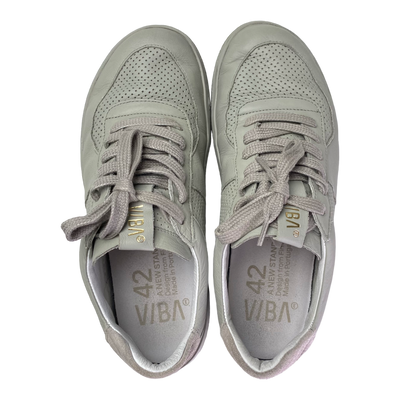 VIBAe London Bio leather sneakers, light grey | 42