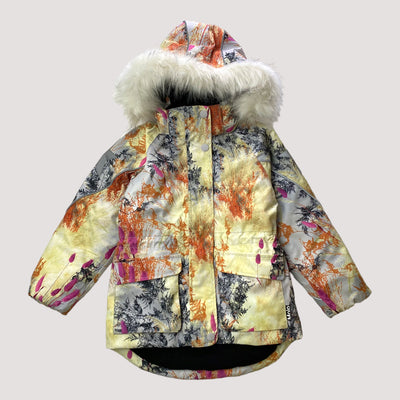 Molo cathy fur winter jacket, eternal flowers | 122cm