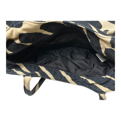 Marimekko canvas shoulder bag, black/beige | onesize