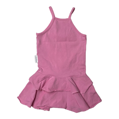 Gugguu spagetti frilla dress, salmon pink | 80cm