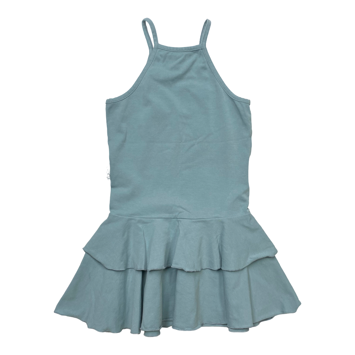 Gugguu spagetti frilla dress, powder blue | 110cm