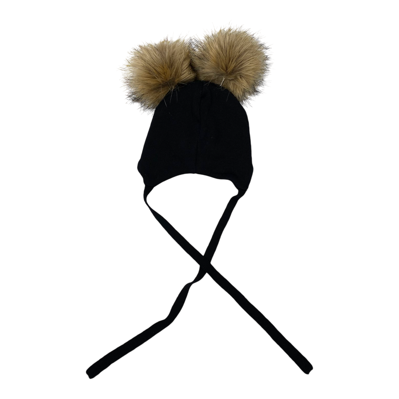 Gugguu merino furry beanie, black | 35/40cm