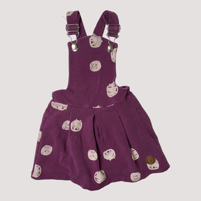 Blaa skirt with suspenders, purple | 98/104cm