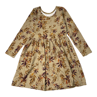 Kaiko dress, leaves | 134/140cm