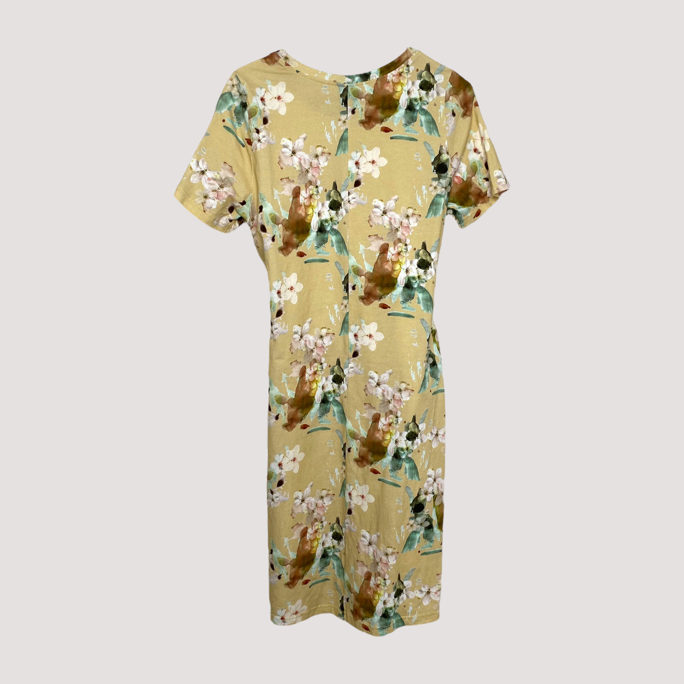 Kaiko t-shirt belted dress, yellow blossom | woman S