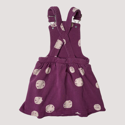 Blaa skirt with suspenders, purple | 98/104cm