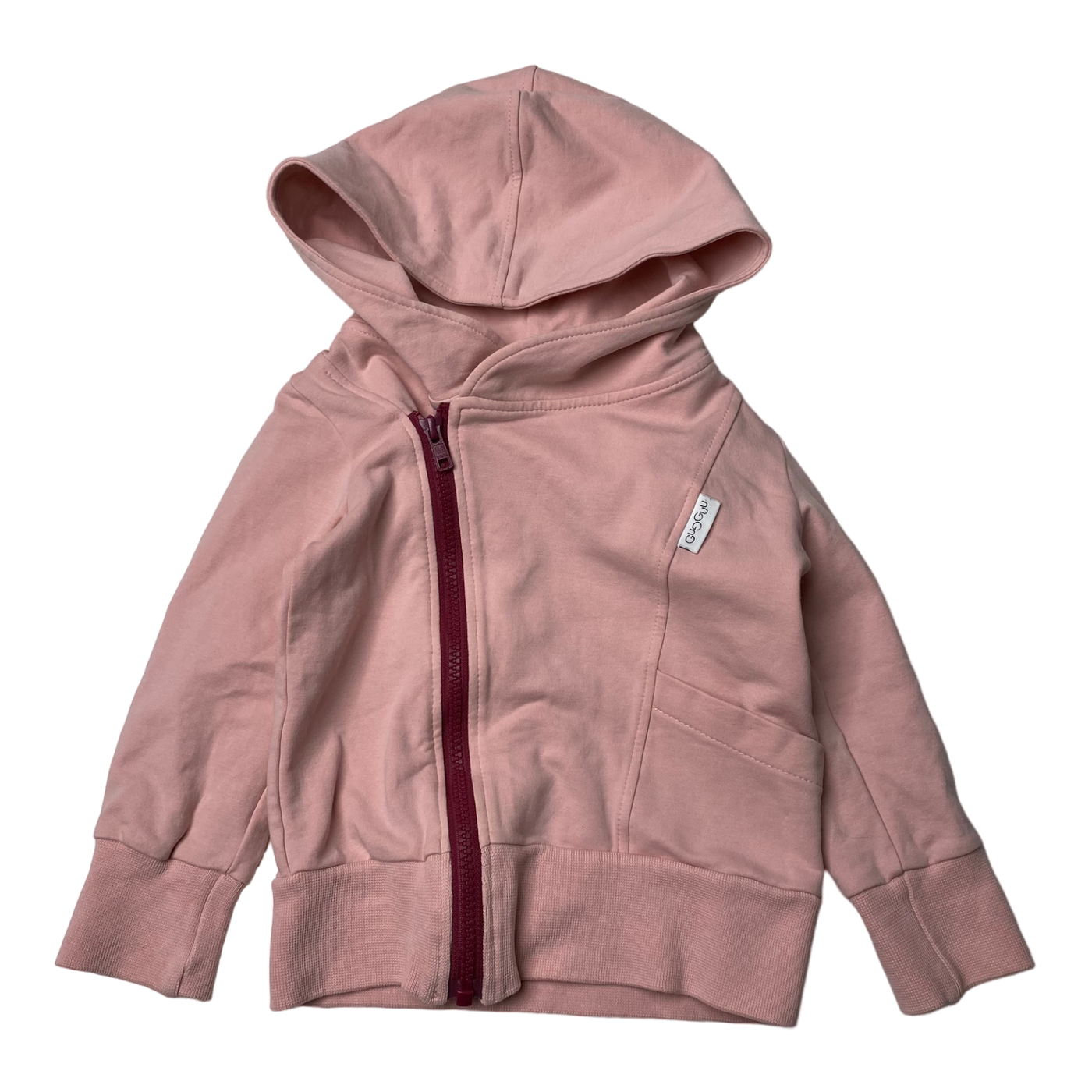 Gugguu zipper hoodie, pink | 86cm