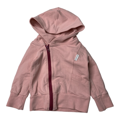 Gugguu zipper hoodie, pink | 86cm