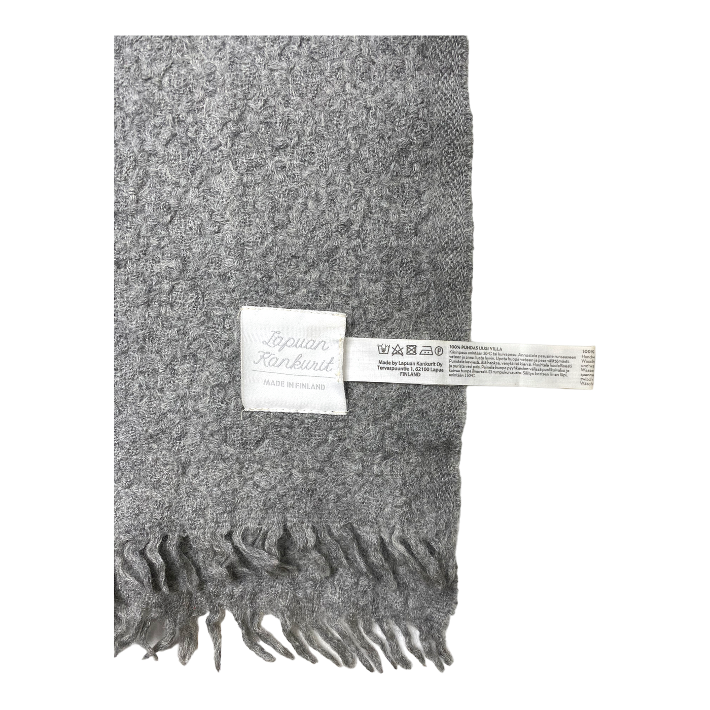 Lapuan Kankurit wool scarf, grey