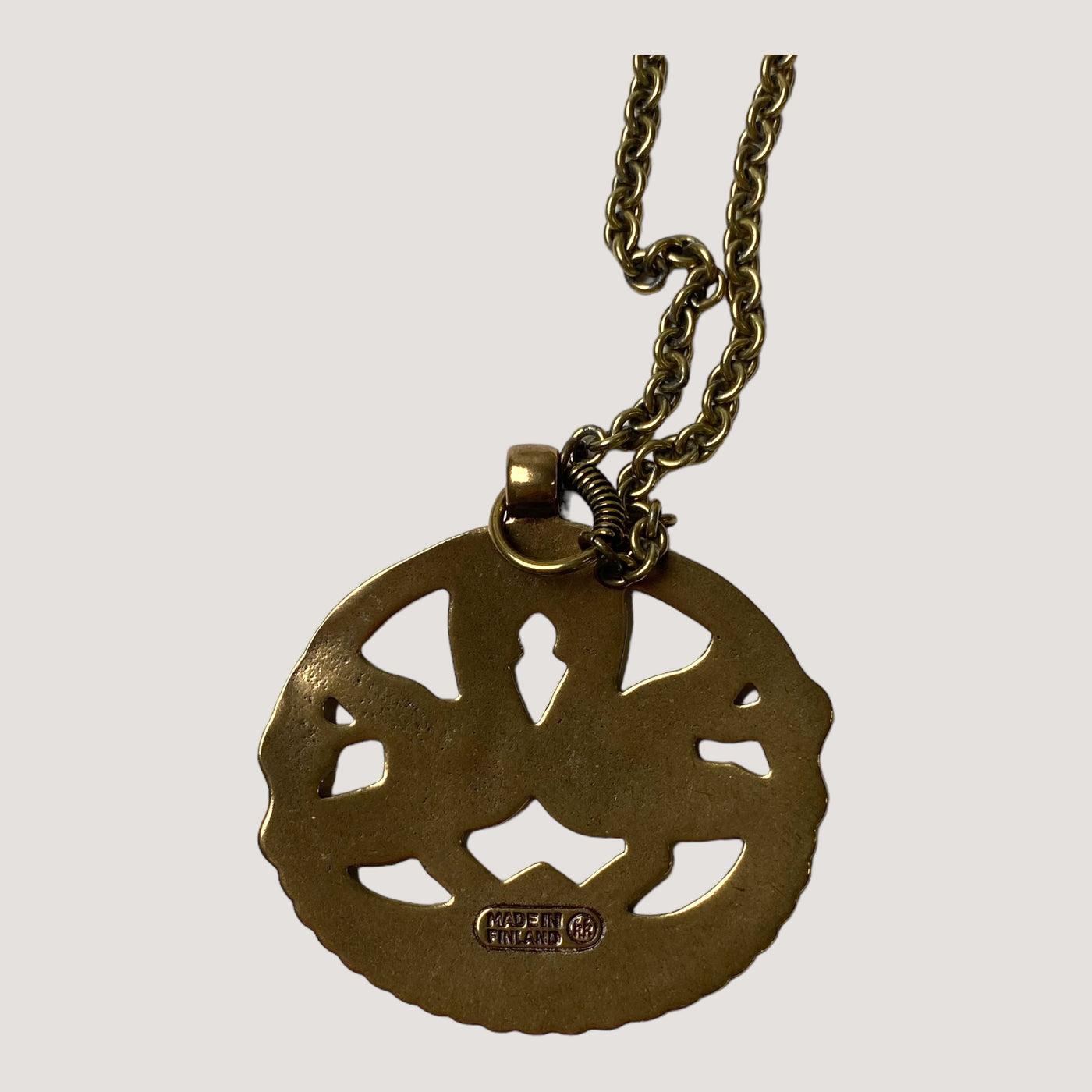Kalevala Koru Kuhmoisten kukot necklace, bronze