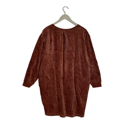 Aarre velour dress, chocolate | woman XL