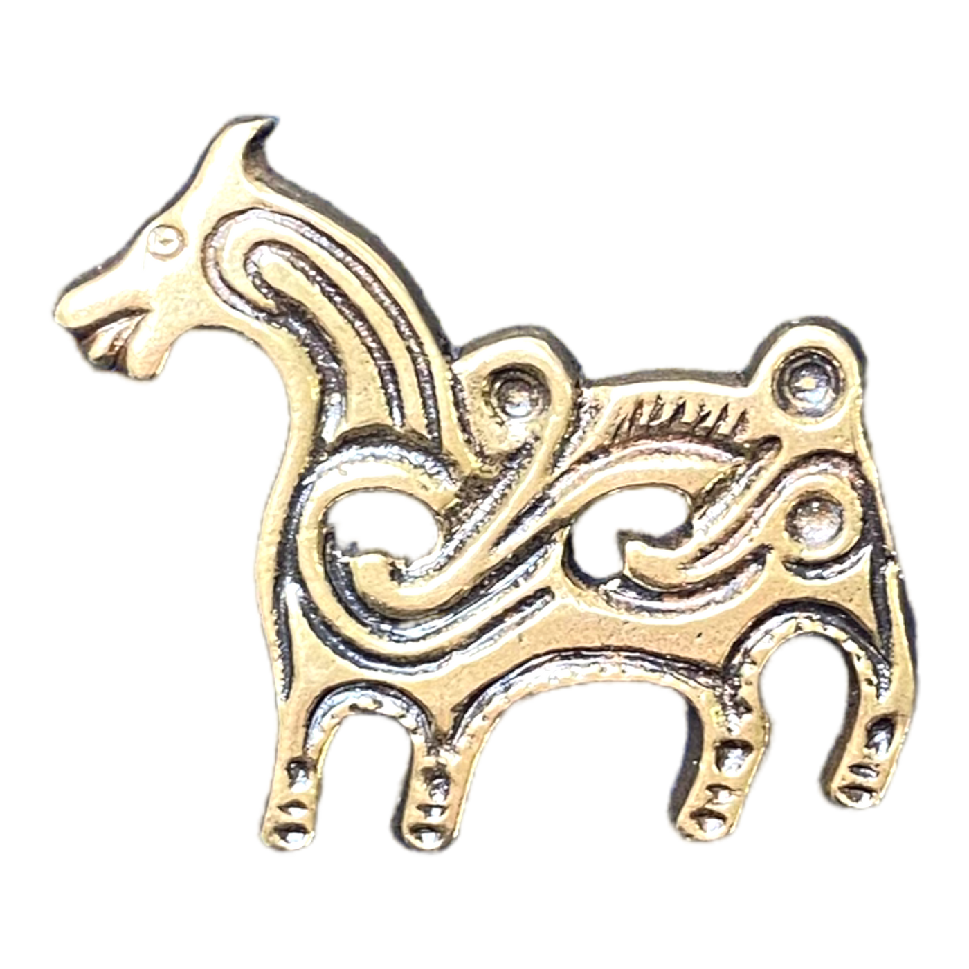 Kalevala hevos-solki pin, bronze