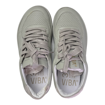 VIBAe London Bio leather sneakers, light grey | 37