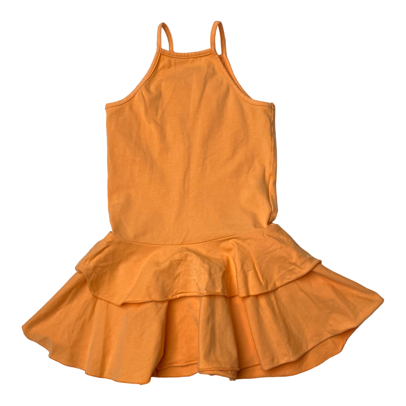 Gugguu spagetti frilla dress, orange | 110/116cm