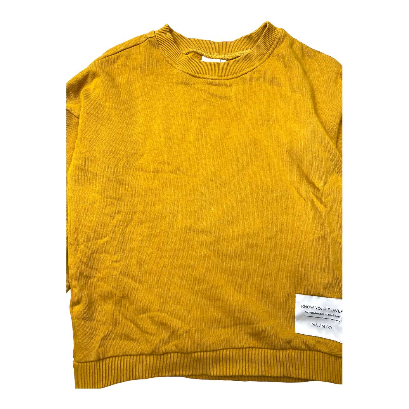 Mainio superpower sweatshirt, mustard yellow | 134/140cm