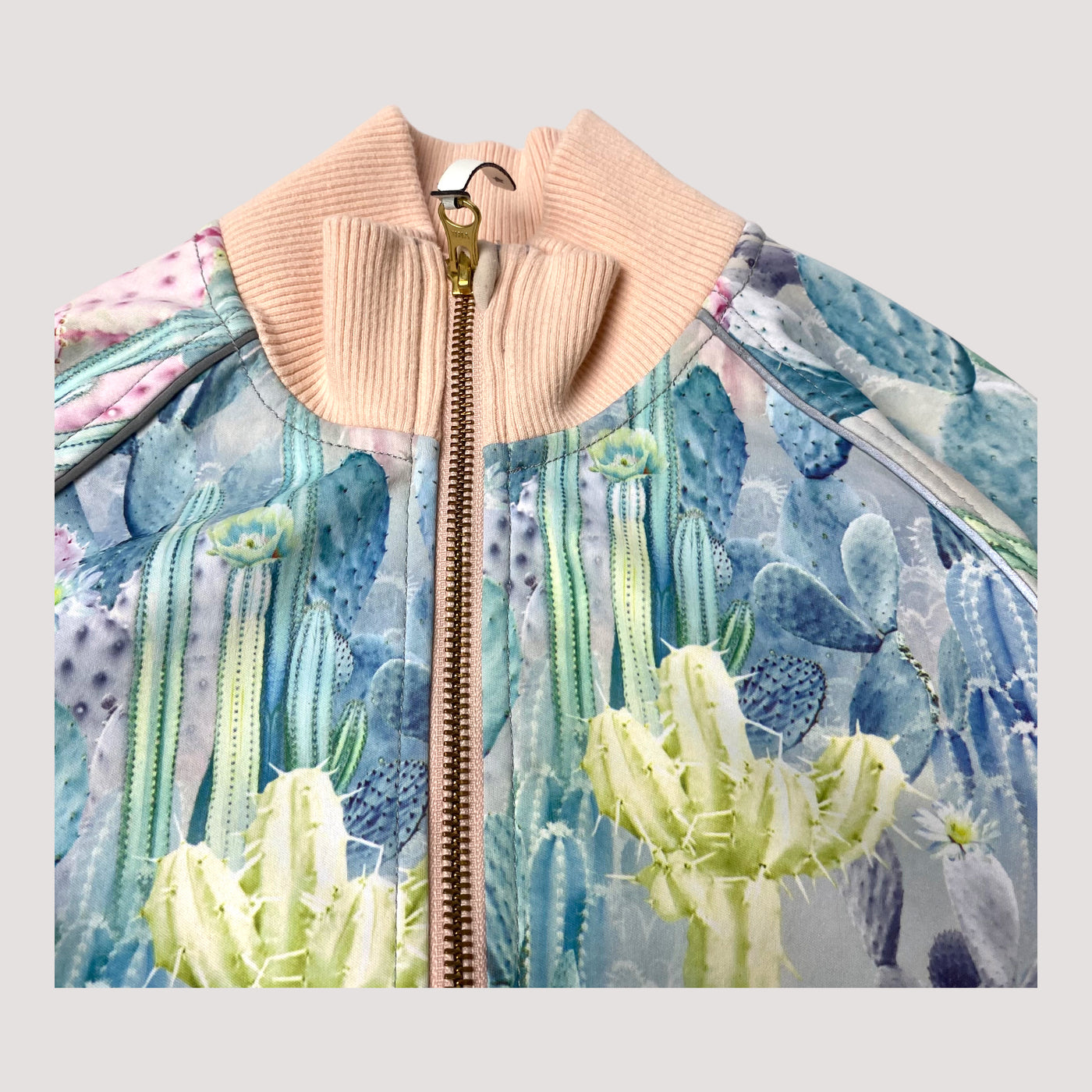 Molo hestie softshell jacket, delicate cacti | 116cm