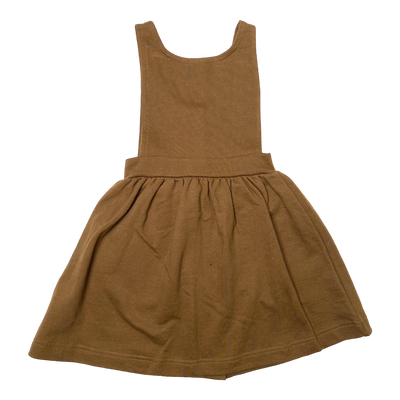Mainio button sweat dress, coffee | 86/92cm