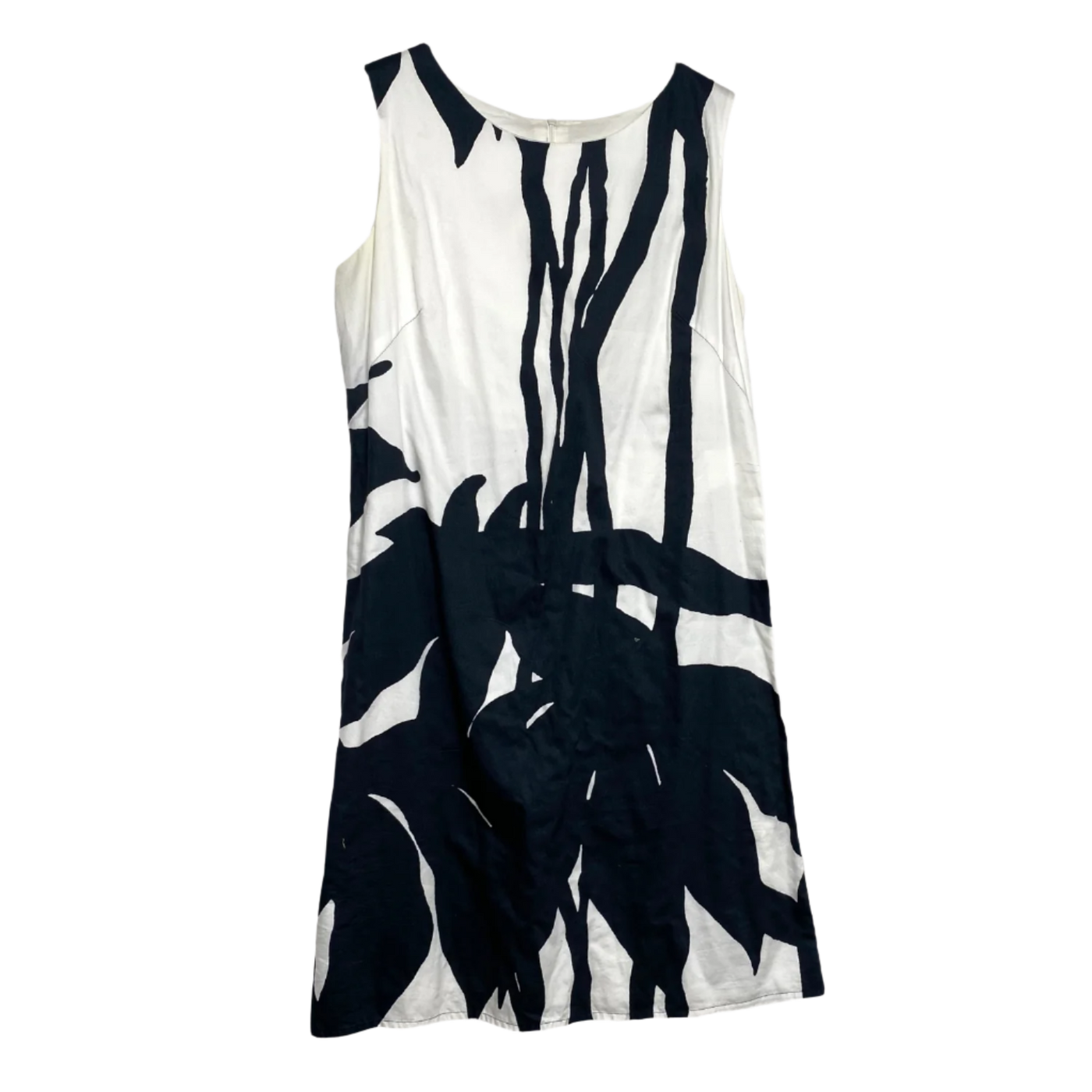 Marimekko woven dress, black and white | woman 42