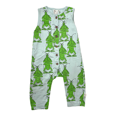 Mainio sleeveless jumpsuit, grasshopper | 74/80cm