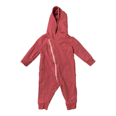 Gugguu sweat jumpsuit, salmon pink | 68cm