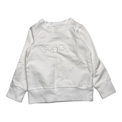 Gugguu emroidery sweatshirt, white | 98cm