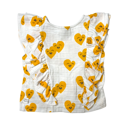 Mainio frilla t-shirt, hearts | 98/104cm