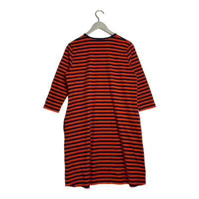 Marimekko aretta stripe dress, chili red/midnight blue | woman M