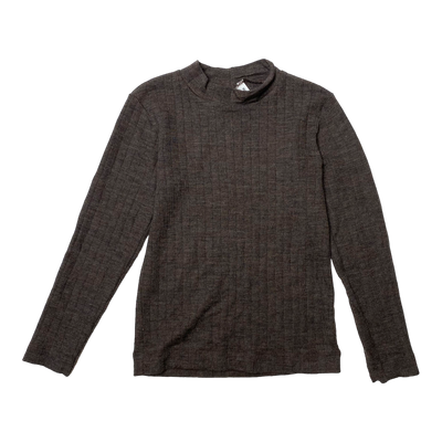 Mainio merino wool shirt, coffee | 110/116cm