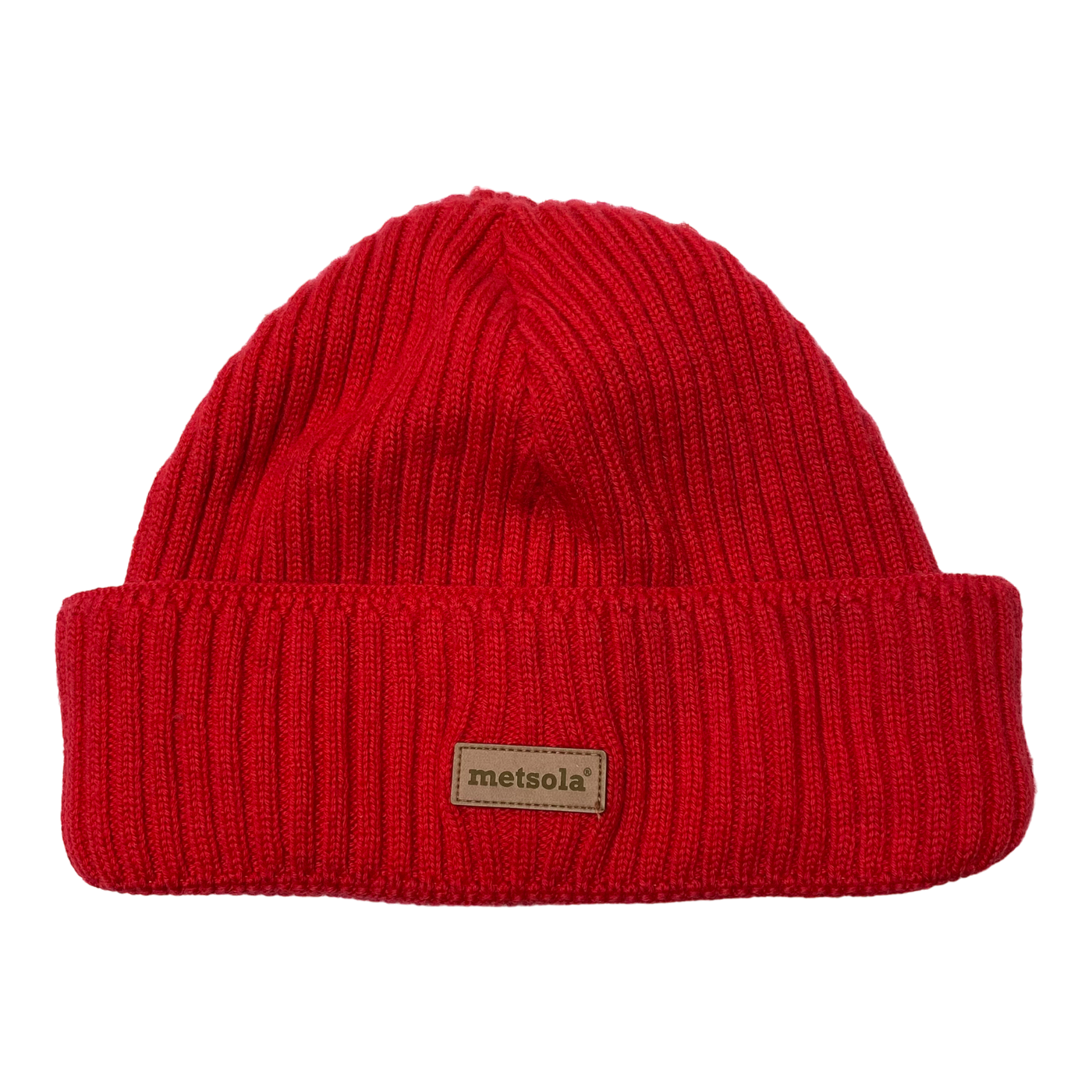 Metsola knitted merino beanie, red | 6-8y