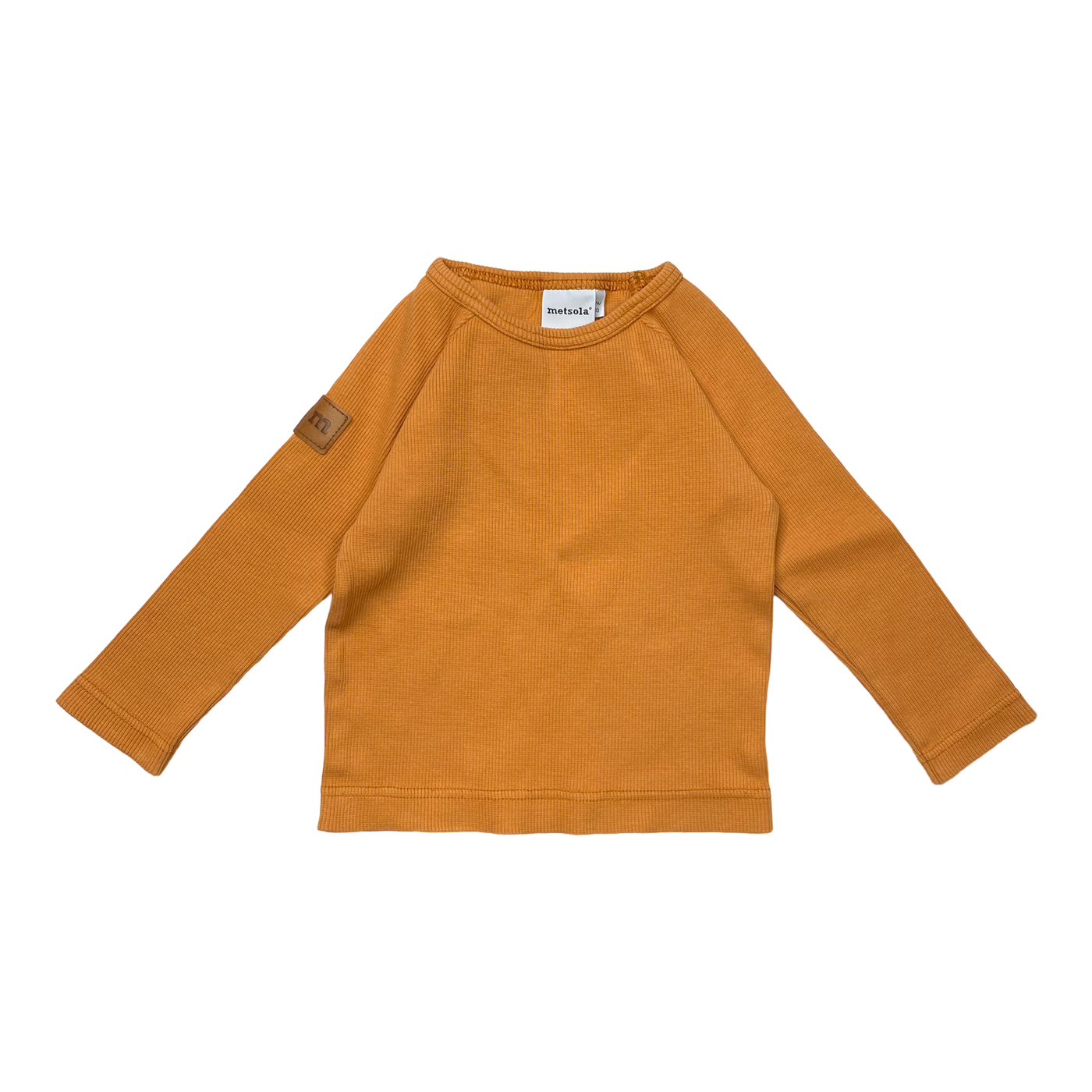 Metsola rib shirt, carrot orange | 74/80cm