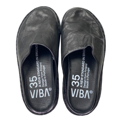 VIBAe Roma leather slippers, preto black | 35