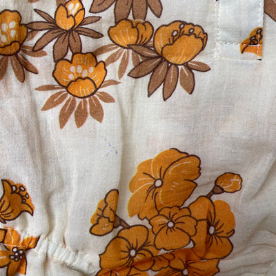 woven romper, flowers | 62cm