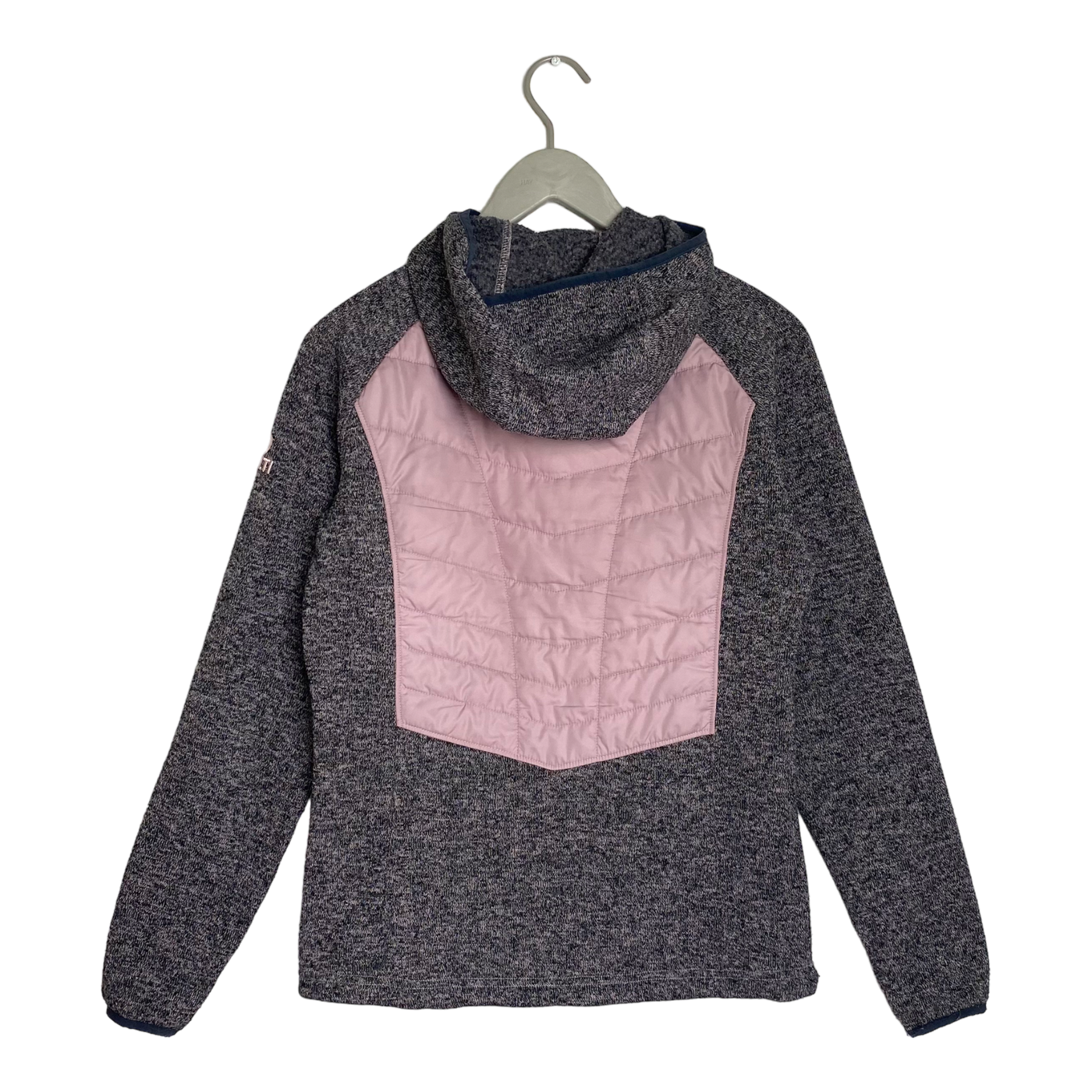 Halti mid layer hooded jacket, grey/pink | woman 38